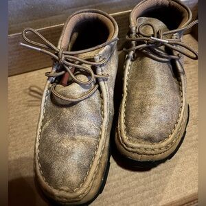 Twisted X Classic Brown leather Kids Shoes size 1M